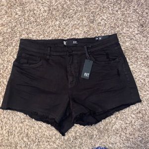 KUT from the Kloth high rise black jean shorts